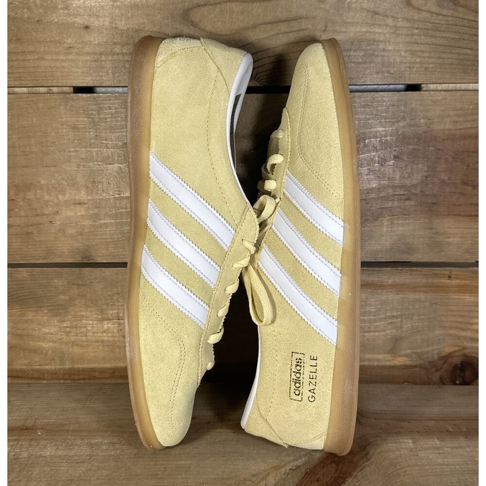 NEW Womens 11 Adidas Gazelle Lo Pro “Almost Yellow Cloud White Gum” Shoes JR8894 - Picture 6 of 8